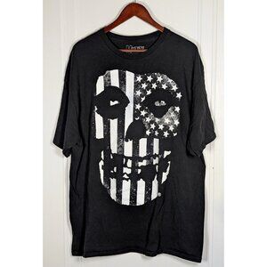 Misfits Shirt Men's Size 2XL XXL Black 2014 Stars Stripes Band Skull Flag Tee